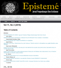 Episteme: Jurnal Pengembangan Ilmu Keislaman Volume 11, No. 2, Desember 2016