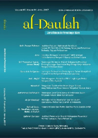 al-Daulah Jurnal Hukum dan Perundangan Islam, Volume 7, No. 1, April 2017