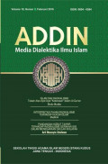 Addin : Media Dialektika Ilmu Islam Vol. 11 No 1 Februari 2017