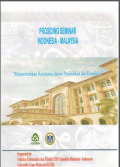 Prosiding Seminar Indonesia - Malaysia: Menumbuhkan Kerjasama dalam Pendidikan dan Penelitian