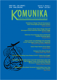 KOMUNIKA: Jurnal Dakwah dan Komunikasi Volume 11, Nomor 1 (2017)