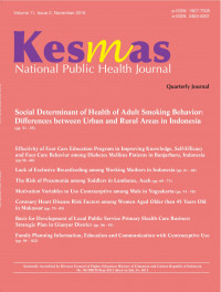 Kesmas: National Public Health Journal, Volume 11, Issue 2, November 2016