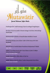 Mutawatir : Jurnal Keilmuan Tafsir Hadis Volume 5, Nomor 2, (2015)