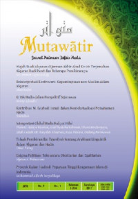 The Mutawatir: Jurnal Keilmuan Tafsir Hadis Vol. 7 No. 1 (2017): JUNI