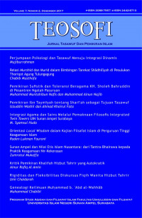 TEOSOFI: Jurnal Tasawuf dan Pemikiran Islam, Vol 7 No 2 (2017)