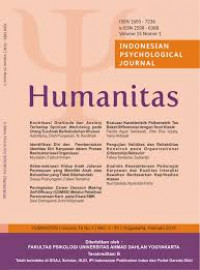 Humanitas: Indonesian Psychological Journal, Vol. 13, No. 1 : Februari 2016